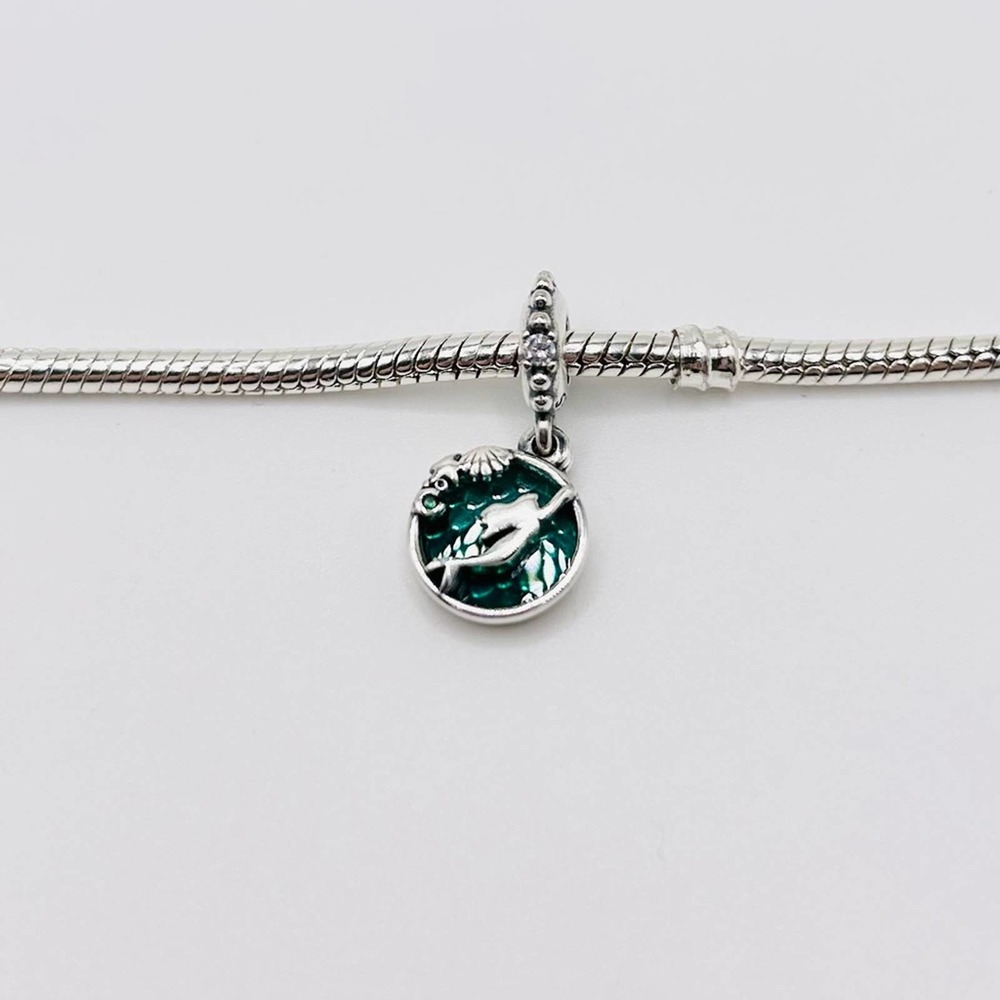 “Part of your World” Mermaid Overlay Pendant Charm - Picture 3 of 4